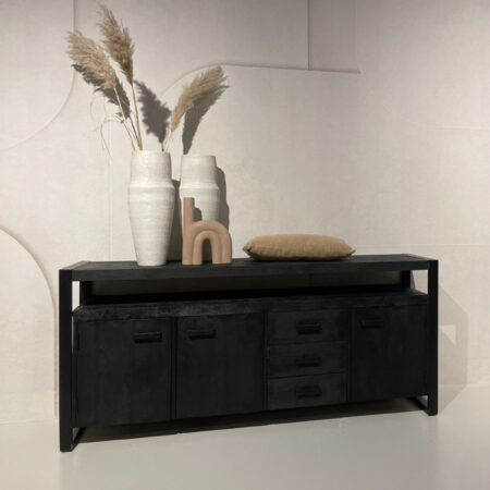 Livingfurn Dressoir 'Norris' Mangohout en staal