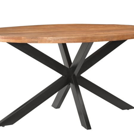 Livingfurn Ovale Eettafel 'Rocky' Mangohout