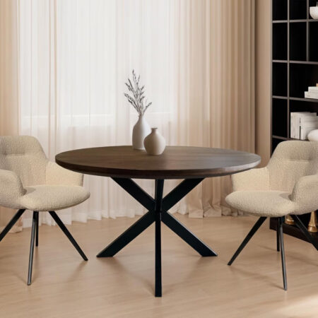 Livingfurn Ronde Eettafel 'Jesper' Mangohout