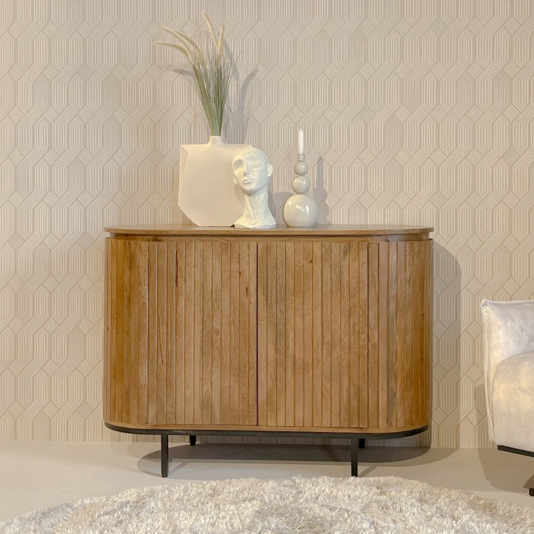 Livingfurn Smal Dressoir 'Noor' Mangohout