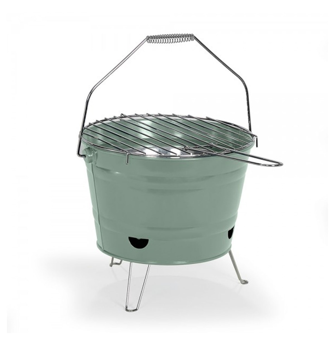 Livoo - Draagbare Houtskool Barbecue Groen | Fiftiesstore