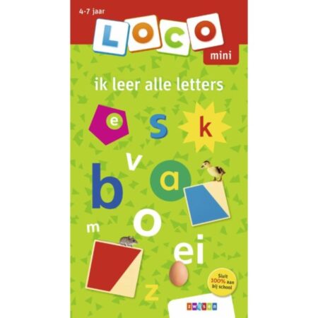 Loco Oefenboekje Mini Ik Leer Alle Letters (4-7 jaar) | Zwijsen
