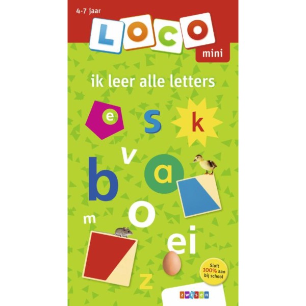 Loco Oefenboekje Mini Ik Leer Alle Letters (4-7 jaar) | Zwijsen