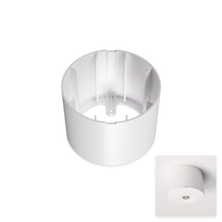Locus - Inbouwspot noodverlichting opbouw montagekit - Aluminium - Wit | HOFTRONIC