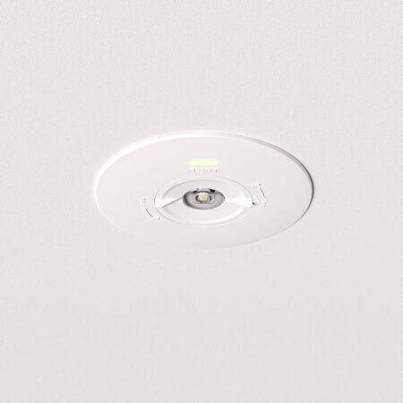 Locus - LED Inbouwspot Noodverlichting Wit - 2 Watt 300 Lumen - Verwisselbare Lens - IP20 voor binnen - 3 uur noodaccu (3300mAh) - 6500K daglicht wit | HOFTRONIC