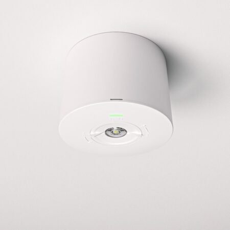 Locus - Noodverlichting opbouwspot wit - 2 Watt 300 Lumen - 6000K daglicht wit - IP20 stofdicht - Met autotest functie | HOFTRONIC