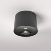 Locus - Noodverlichting opbouwspot zwart - 2 Watt 300 Lumen - 6000K daglicht wit - IP20 stofdicht - Met autotest functie | HOFTRONIC