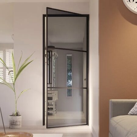 Loftdeur Slimline stalen scharnierdeur met rookglas | Loftdeur