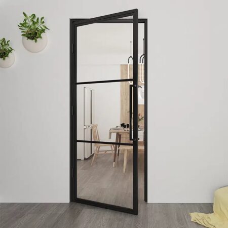Loftdeur Stalen Scharnierdeur helder glas (inclusief stalen kozijn) | Loftdeur