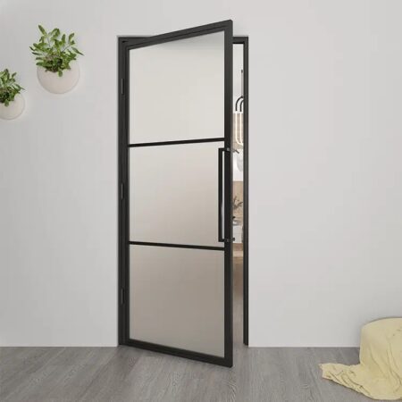 Loftdeur Stalen scharnierdeur mat glas (inclusief stalen kozijn) | Loftdeur