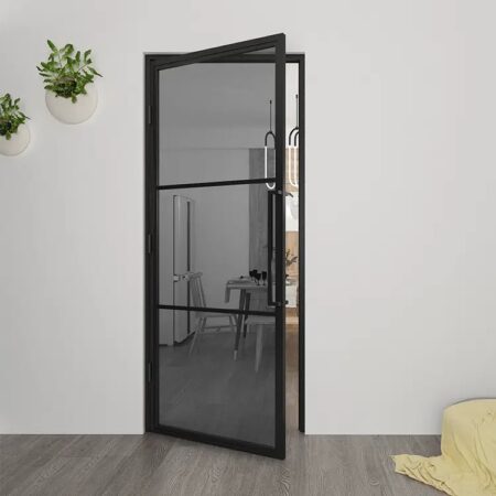 Loftdeur Stalen scharnierdeur rookglas (inclusief stalen kozijn) | Loftdeur