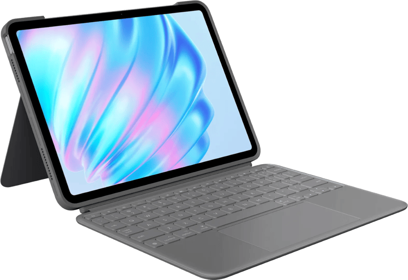 Logitech Combo Touch Apple iPad Air 11" (2026/2025/2024) Toetsenbord Hoes QWERTY Grijs