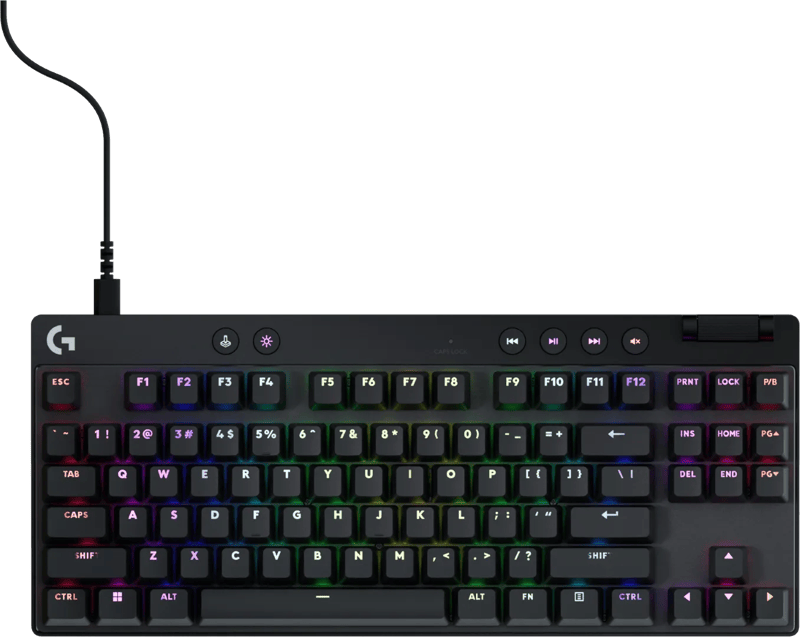 Logitech G Pro X TKL Rapid Gaming Toetsenbord Zwart Qwerty