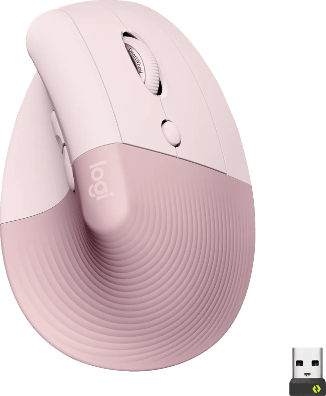 Logitech Lift Verticale Ergonomische Muis Roze