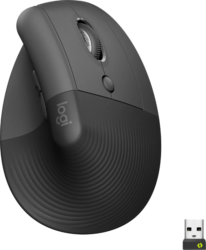 Logitech Lift Verticale Ergonomische Muis Zwart