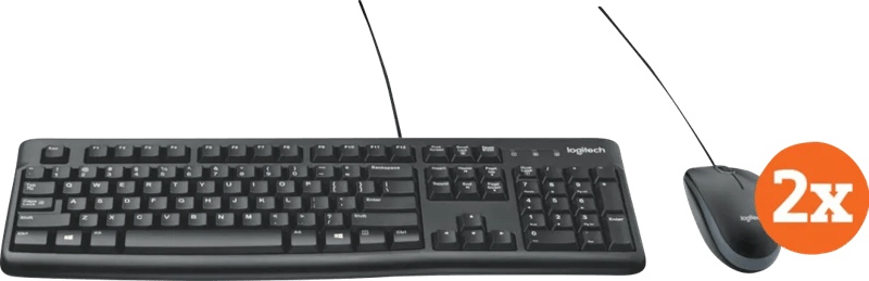 Logitech MK120 Toetsenbord en Muis QWERTY 2-Pack