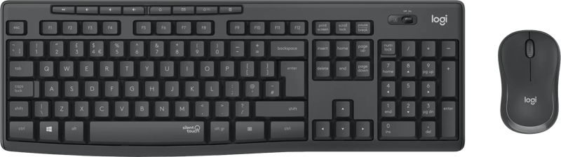 Logitech MK295 Silent Draadloze Toetsenbord en Muis Zwart QWERTY