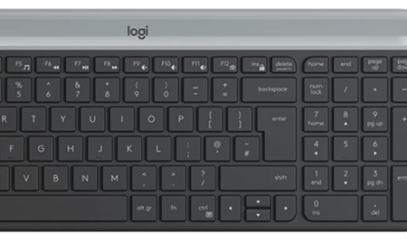 Logitech MK470 Slim Draadloos Toetsenbord en Muis Grijs QWERTY