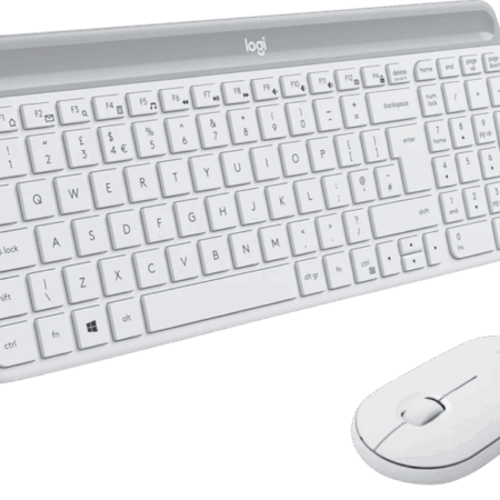 Logitech MK470 Slim Draadloos Toetsenbord en Muis Wit QWERTY