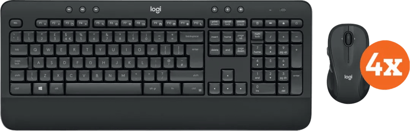 Logitech MK545 Draadloze Toetsenbord en Muis QWERTY 4-Pack