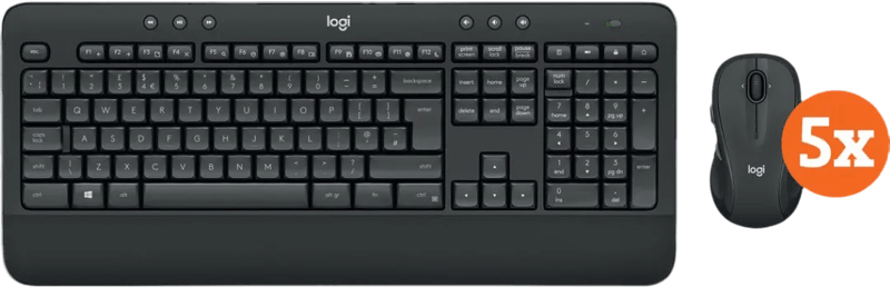 Logitech MK545 Draadloze Toetsenbord en Muis QWERTY 5-Pack