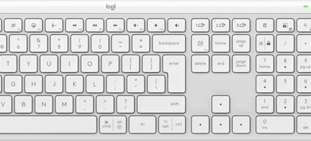 Logitech MK950 Signature Slim Draadloze Toetsenbord en Muis Combo Qwerty Wit