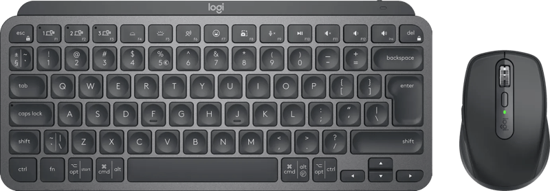 Logitech MX Keys Mini Draadloos Qwerty Grafiet + Logitech MX Anywhere 3S Compact Zwart
