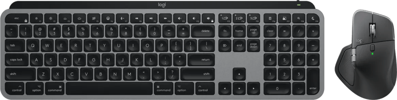 Logitech MX Master 4 voor Mac Spacezwart + Logitech MX Keys S for Mac Qwerty Zwart