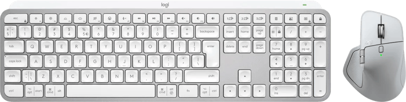 Logitech MX Master 4 voor Mac Zilver + Logitech MX Keys S for Mac Qwerty Wit