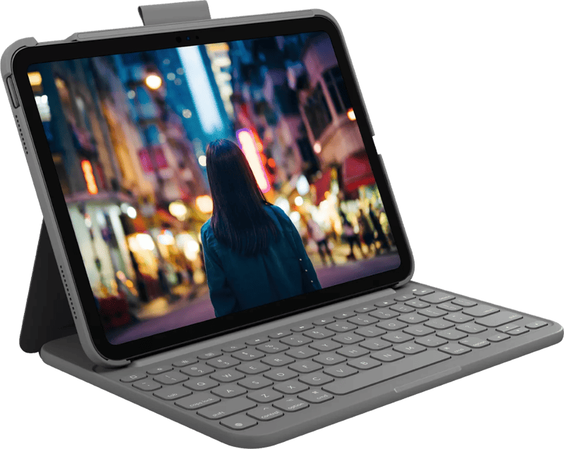 Logitech Slim Folio Apple iPad (2025/2022) Toetsenbord Hoes QWERTY