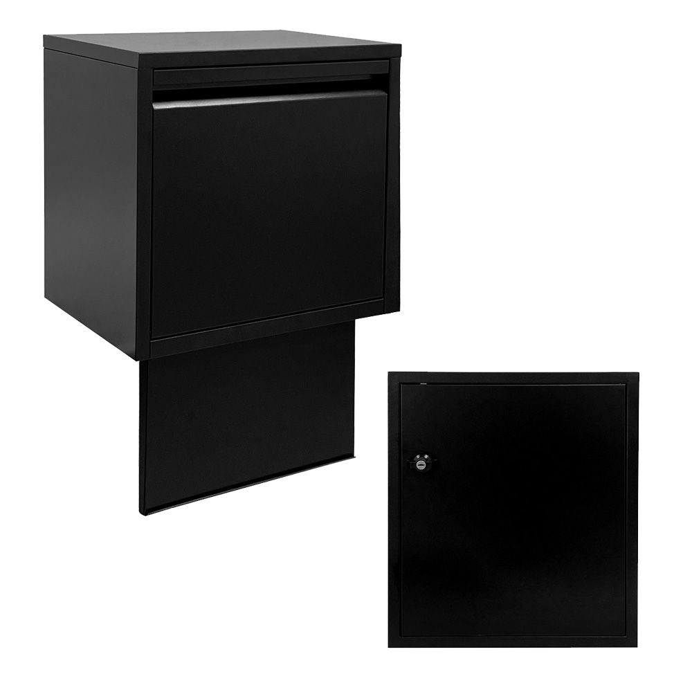 Logixbox Flexybox inbouw pakketbrievenbus compleet - zwart | Logixbox