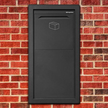 Logixbox Frontbox-Inbouw pakketbrievenbus achteruitname incl. frame - grijs | Logixbox