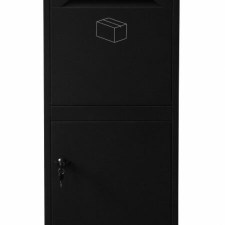 Logixbox Frontbox-Inbouw pakketbrievenbus incl. frame - zwart | Logixbox