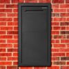 Logixbox Frontbox Uni Inbouw pakketbrievenbus achteruitname incl. frame - grijs | Logixbox