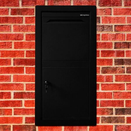 Logixbox Frontbox Uni Inbouw pakketbrievenbus incl. frame - zwart | Logixbox
