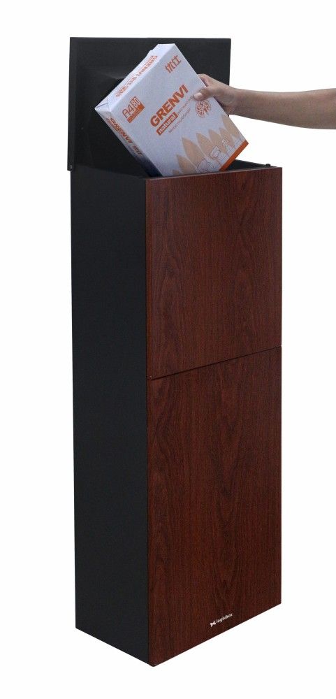 Logixbox Trendybox-Wood pakketbrievenbus achteruitname - zwart | Logixbox