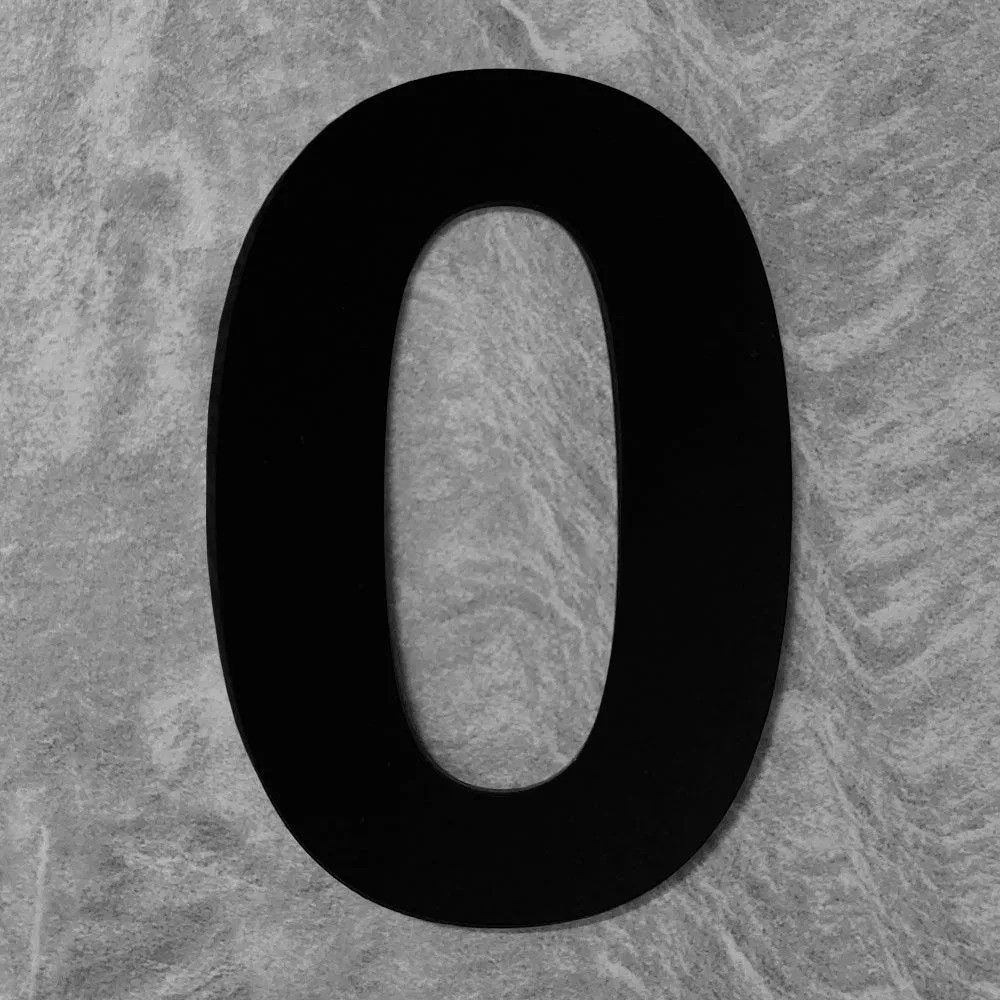 Logixbox zelfklevend huiscijfer Bold 75mm. staal - zwart | Logixbox