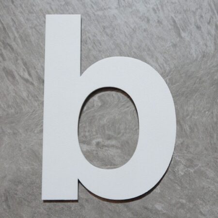 Logixbox zelfklevende huisletter Bold 75mm. staal - wit | Logixbox