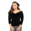Lolita Top Black Velvet-XXXXL | 41% korting | Pinup Couture