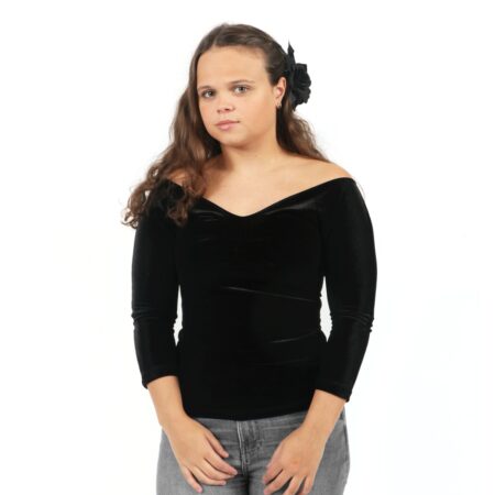 Lolita Top Black Velvet-XXXXL | 41% korting | Pinup Couture