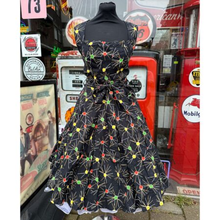 Love Ur Look Atomic Cherry Dress Black-XS | 36% korting | Fiftiesstore