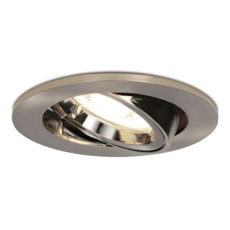 Lublin LED inbouwspot - 4 Watt 345 Lumen - 4000K Neutraal wit - GU10 - Dimbaar - Rond - Kantelbaar - IP20 Stofdicht - RVS | HOFTRONIC