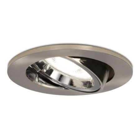 Lublin LED inbouwspot - 4 Watt 345 Lumen - 6500K Daglicht wit - GU10 - Dimbaar - Rond - Kantelbaar - IP20 Stofdicht - RVS | HOFTRONIC