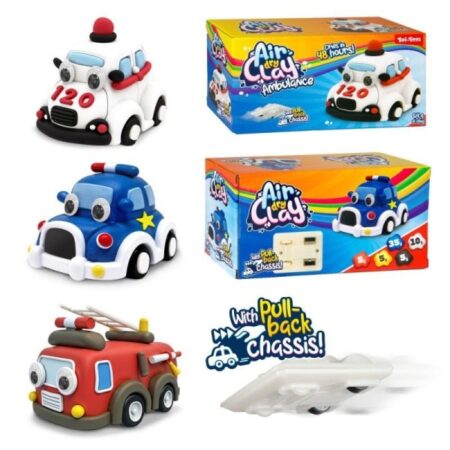 Luchtdrogende Klei Diy Voertuig 112 Ambulance/ Politie/ Brandweer |
