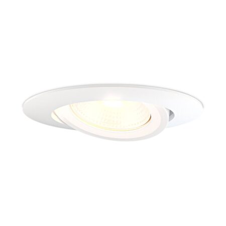 Lugo LED Inbouwspot - Wit - Dimbaar - 5 Watt 450 Lumen - 2700K Warm Wit Licht - Kantelbaar - IP65 - Voor Binnen & Buiten | HOFTRONIC