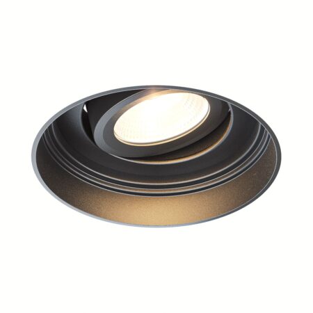 Lugo LED inbouwspot Trimless - Zwart - Dimbaar - 5 Watt 450 Lumen - 2700K Warm Wit Licht - Kantelbaar - IP65 - Voor Binnen & Buiten | HOFTRONIC