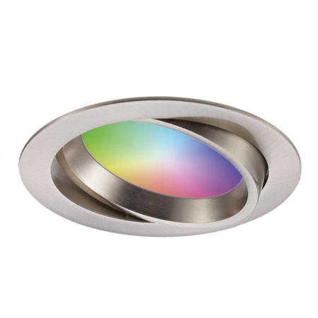 Luna - Smart LED inbouwspot - IP44 waterdicht - Kantelbaar - 12 Watt 1050 Lumen - Wifi + Bluetooth - RGBWW - Google Home