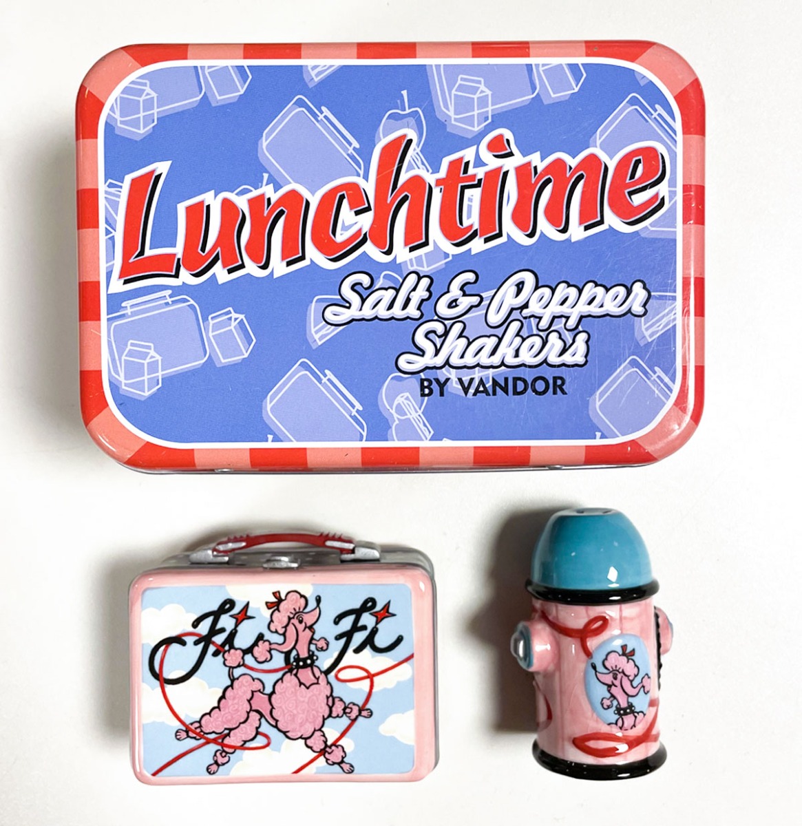 Lunchtime Salt and Pepper Shakers By Vandor Fifi The Poodle | Fiftiesstore