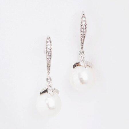 Luxury Vintage 50s Pearl Crystal Oorbellen Zilver | Luxury Vintage