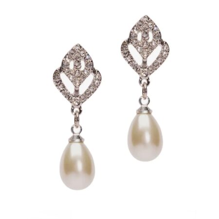 Luxury Vintage Pearl Drop Oorbellen Diamant Zilver | Luxury Vintage